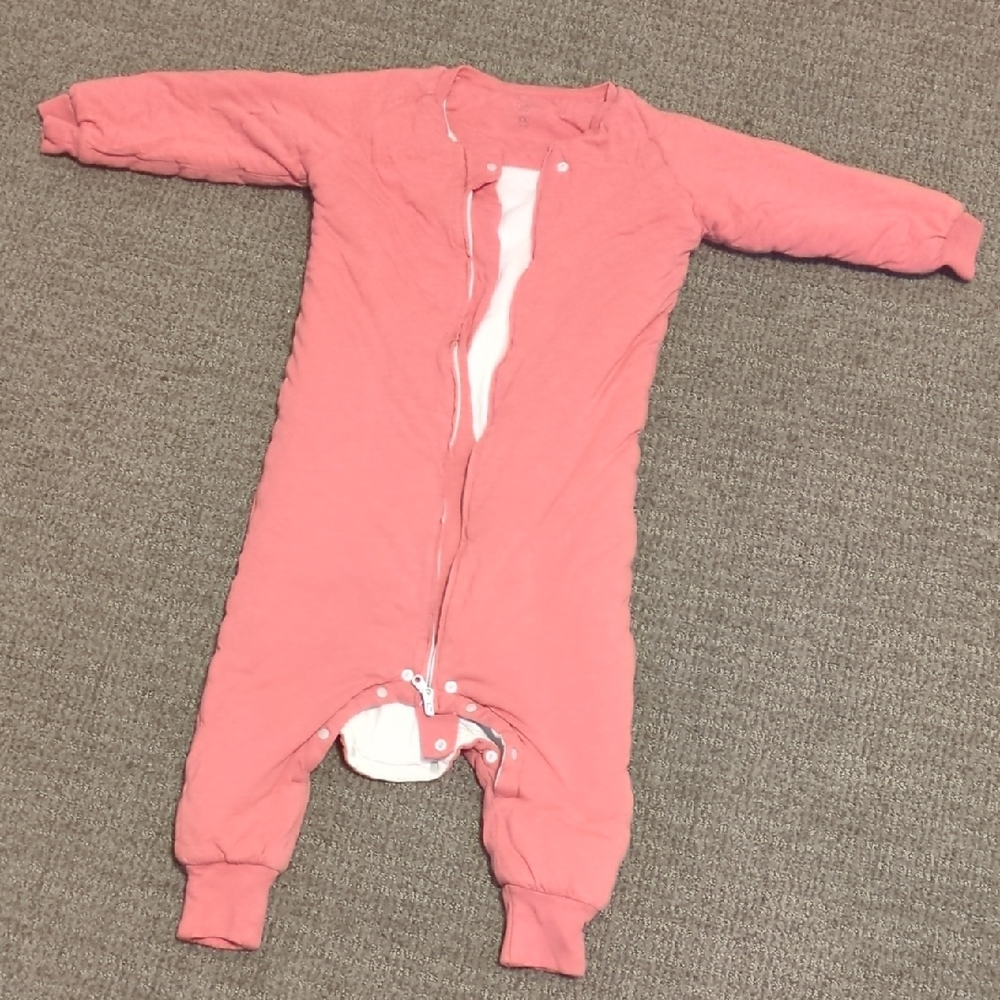 Coral Pink Zip Front Toddler Sleep Sack - Cozy All-Night Sleep 2.5TOG